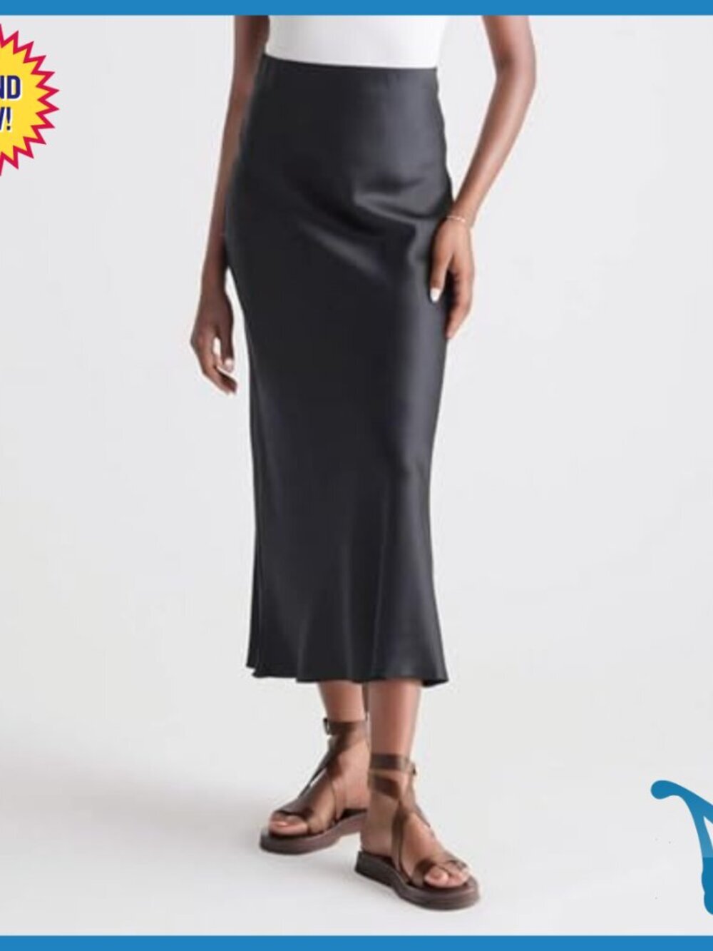 100% Mulberry Silk Maxi Skirt High Waisted Long Work Skirt Washable - Picture 2 of 7